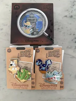 Disney Parks 2026 Daring Detectives Complete WDW 20 Pin Limited Edition Set - Image 2
