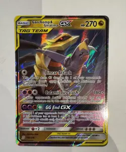 Pokemon TCG Garchomp and Giratina GX 146/236 Unified Minds Tag Team LP+ - Image 1