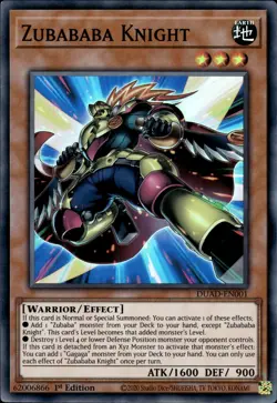 Zubababa Knight - Super Rare 1st Edition DUAD-EN001 - NM - YuGiOh - Image 1