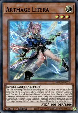 Artmage Litera - Super Rare 1st Edition DUAD-EN011 - NM - YuGiOh - Image 1