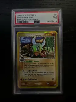 Pokemon Pinsir EX Dragon Frontiers Reverse Holo Rare #9 PSA 7 - Image 1
