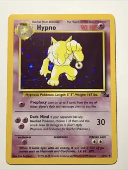 Pokemon TCG Hypno Fossil 8/62 Holo Unlimited Holo Rare - Image 3
