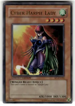 Cyber Harpie Lady - SP1-EN001 - YuGiOh TCG - Limited Edition - Ultra Rare - LP - Image 1