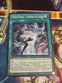 Yugioh! | Verre Magic - Lacrima of Light BLMM-EN046 Secret Rare 1st Edition NM - Image 1