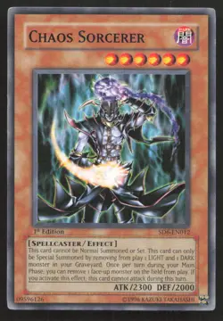 Yu-Gi-Oh TCG #SD6-EN012 Chaos Sorcerer 1st Edition Common MP - Image 1