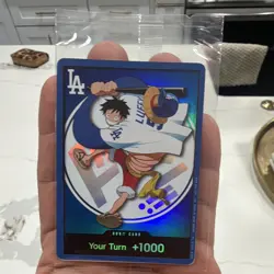 Dodgers x One Piece CCG DON!! Your Turn +1000 Monkey D. Luffy Promo Foil - Image 1