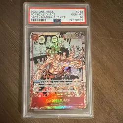 One Piece Portgas.D.Ace Manga OP02-013 PSA 10 English - Image 1