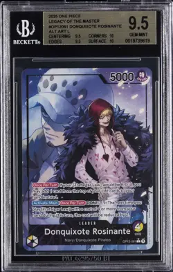 2025 ONE PIECE: LEGACY OF THE MASTER #OP12-061 DONQUIXOTE ROSINANTE BGS 9.5 - Image 1
