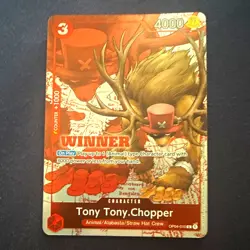 Bandai One Piece Card Game Tony Tony Chopper OP04-010 Winner Promo Foil English - Image 1