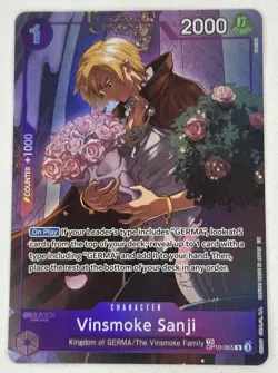 Vinsmoke Sanji OP10-063 Treasure Rare (TR) Foil Legacy of the Master One Piece - Image 1