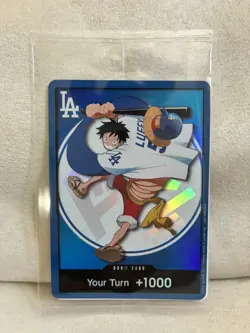 One Piece x LA Dodgers - Monkey D. Luffy Don!! Promo Card 2026 - New Sealed - Image 1