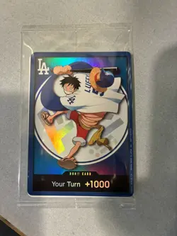 One Piece x LA Dodgers - Monkey D. Luffy Don!! Promo Card 2026 - New Sealed - Image 3