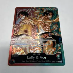 Bandai Luffy & Ace ST30-001 Starter Deck Leader Foil Full Art Eng - Image 1