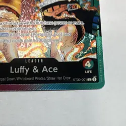 Bandai Luffy & Ace ST30-001 Starter Deck Leader Foil Full Art Eng - Image 2