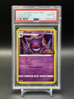 Pokemon Gengar (Prerelease) SWSH241 Sword & Shield Black Star Promo PSA 10 GEM - Image 1