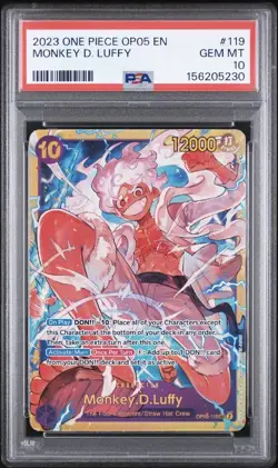 Monkey D. Luffy OP05-119 SEC One Piece OP-05 English Gear 5 PSA 10 Gem Mint - Image 1