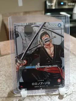 One Piece TCG Roronoa Zoro OP01-001 Promo Leader Japanese 25th Anniversary - Image 1