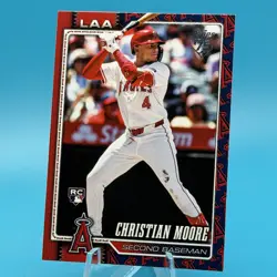Christian Moore 2026 Topps Series 1 Team Border/Team Color Rookie Angels RC #147 - Image 1