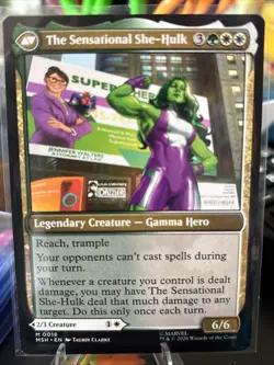 Jennifer Walters 18 Mythic Marvel Super Heroes Magic: The Gathering NM - Image 4
