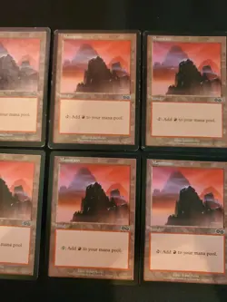 8x Mountian #344 Urza's Saga Basic Land Magic The Gathering MTG Mixed Condition - Image 4