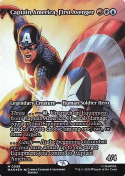 Captain America, First Avenger (Borderless) Marvel Universe Eternal-Legal Foil - Image 1