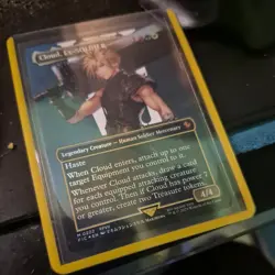 MTG - Cloud, Ex-SOLDIER Borderless Commander: Final Fantasy Foil #202 - Image 2