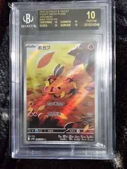 BGS Black Label 10 Pokemon 2025 JPN White Flare Full Art Rare Tepig #096 1 Of 1 - Image 1