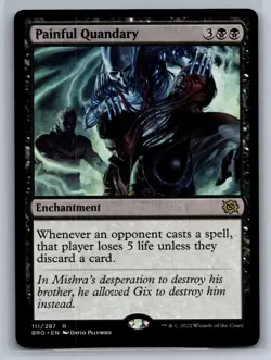 Painful Quandary 111 Rare The Brothers' War Magic: The Gathering Near Mint - Image 1