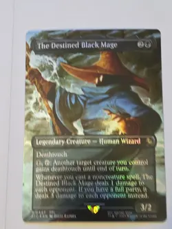 The Destined Black Mage (Borderless) Commander: Final Fantasy Foil - Image 1