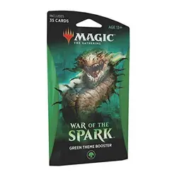 MTG Magic War of the Spark Green Theme Factory Sealed Sleeved Booster Pack - Image 1