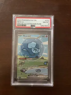 2024 POKEMON PAF EN PALDEAN FATES SPECIAL ILLUSTRATION RARE #232 MEW EX PSA 8 - Image 1