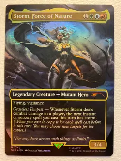 MTG 1x FOIL BORDERLESS Storm, Force of Nature 1742 Secret Lair Drop Magic x1 NM - Image 1