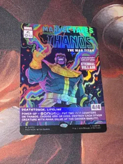 Thanos, The Mad Titan x1 Mtg Marvel Super Heroes Nm Foil Borderless 0400 - Image 1