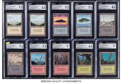 Magic: The Gathering Limited Edition (Alpha) Lands Complete Set of 10 CGC Graded - Image 1