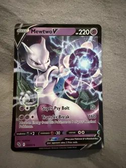 Pokemon Mewtwo V 030/078 Holo Rare V Pokemon GO Pokemon - Image 1