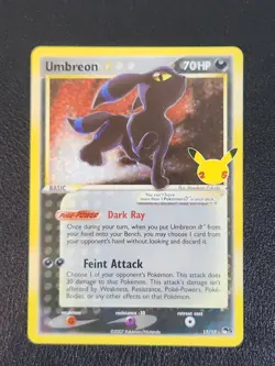 2016 POKEMON TCG CELEBRATIONS UMBREON GOLD STAR 17/17 - Image 1
