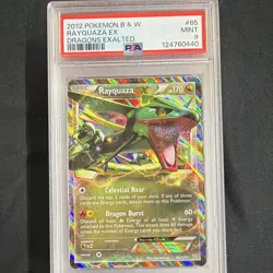 Pokemon TCG Rayquaza EX 85/124 Dragons Exalted Full Art Holo EN PSA 9 2012 - Image 1