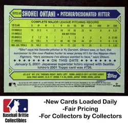 2022 Topps Chrome Shohei Ohtani 1987 35th Anniversary Silver Pack Mojo Refractor - Image 2