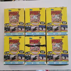 1991 Topps Desert Storm Trading Cards Box Lot of 6 Never Opened Boxes Wax Packs - Image 1