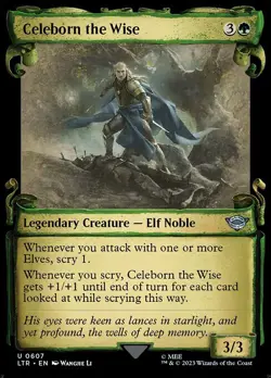 1x Celeborn the Wise - Silver Foil Show NM Eng MTG - LOTR: Tales of Middle Earth - Image 1