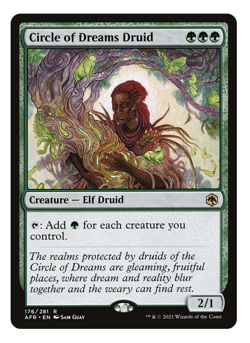 MTG - 1 x Circle of Dreams Druid - Rare Elf - Forgotten Realms (AFR) - M/NM - Image 1