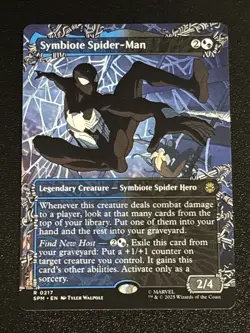 MTG Universes Beyond: Spider-man Symbiote Spider-Man Borderless 0217 NM Rare - Image 1
