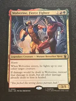 MTG Marvel Super Heroes Wolverine, Fierce Fighter 0240 Rare - Image 1