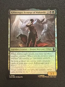 MTG Marvel Super Heroes Killmonger, Scourge of Wakanda Foil 0218 - Image 1