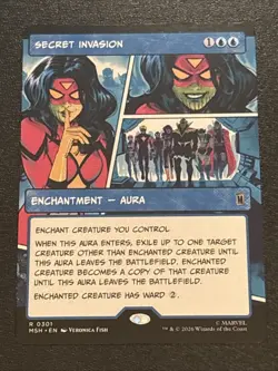 MTG Marvel Super Heroes Secret Invasion Borderless 0301 Rare - Image 1
