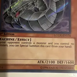 Yugioh Cyber Dragon LCGX-EN176 Secret Rare 1st Ed NM Bleed - Image 4