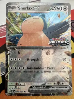 Pokemon TCG Snorlax EX 076/131 Prismatic Stamped Promo NM-MINT - Image 1