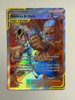 Guzma & Hala (Full Art) Holo Ultra Rare SM - Cosmic Eclipse 229/236 NM - Image 1
