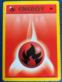 Fire Energy 98/102 1st edition shadowless Base Set 1999 Vintage WOTC - NM/LP - Image 1