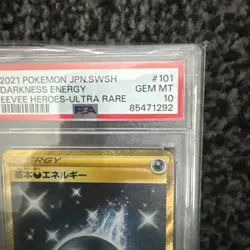 PSA 10 Darkness Energy UR 101/069 Eevee Heroes s6a Pokemon TCG Japan - Image 2
